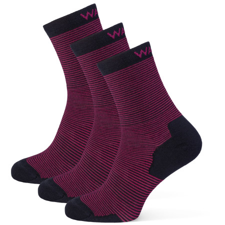 Socken Warg Happy Merino W Mini Mix 3 pack schwarz/rosa Black/Pink