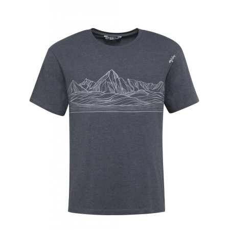 Herren-T-Shirt Chillaz Relaxed Mountain Skyline schwarz black melange
