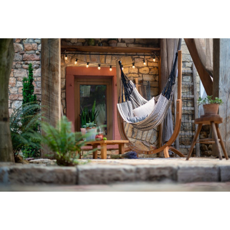 Schaukelstuhl mit Ständer La Siesta Udine Organic Zebra