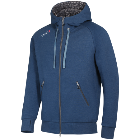 Herren-Sweatshirt Ocún Hoddie Zipper Men blau Blue Opal / Excalibur