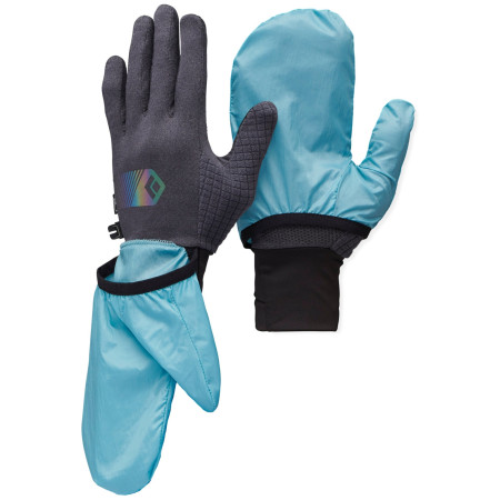 Handschuhe Black Diamond Deploy Wind Hood Gloves blau Carbon-Glacier