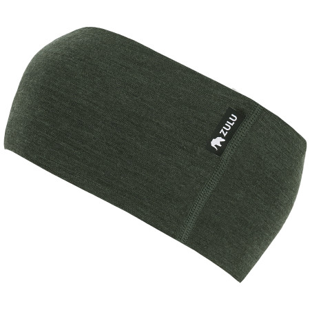 Stirnband Zulu Merino 160 dunkelgrün dark green melange