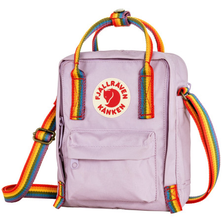 Umhängetasche Fjällräven Kånken Rainbow Sling lila Pastel Lavender-Rainbow