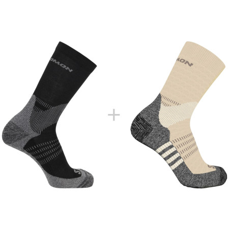 Socken Salomon X Ultra Access Crew 2-Pack beige BLEACHED SAND