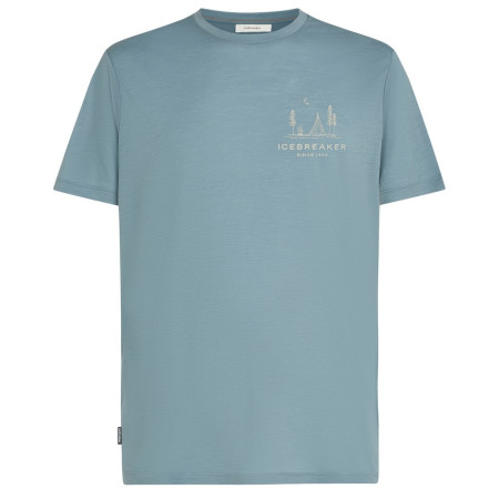 Herren-T-Shirt Icebreaker Men Merino 150 Tech Lite SS Tee Peaceful Pass hellblau Flint Blue