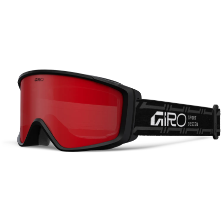 Skibrille Giro Index 2.0 Black Stacked-Amber Scarlet schwarz Black Stacked