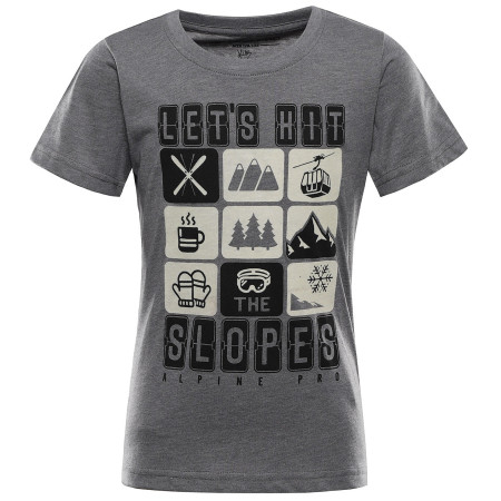 Kinder-T-Shirt Alpine Pro Rejo 3 Grey grau ŠEDÁ