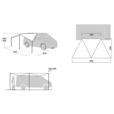 Vordach Easy Camp Lom Tri Canopy