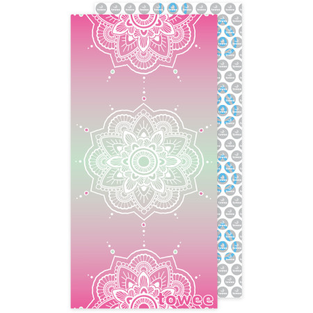 Schnelltrocknendes Handtuch Towee Mandala 80 x 160 cm rosa MandalaPink