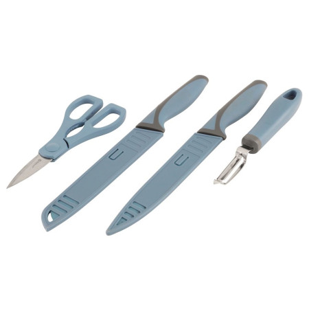 Messer-Set Outwell Chena Knife Set Peeler Scissor blau/grau