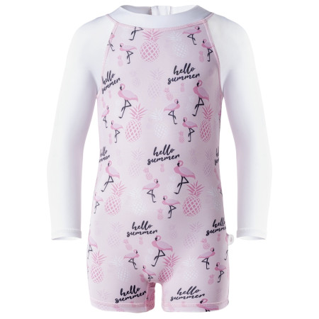 Kinderbadeanzug Aquawave Uvio Baby rosa/weiß Pink Flamingo Print