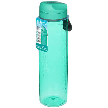 Flasche Sistema Hydrate Tritan Flip Top 1 l grün