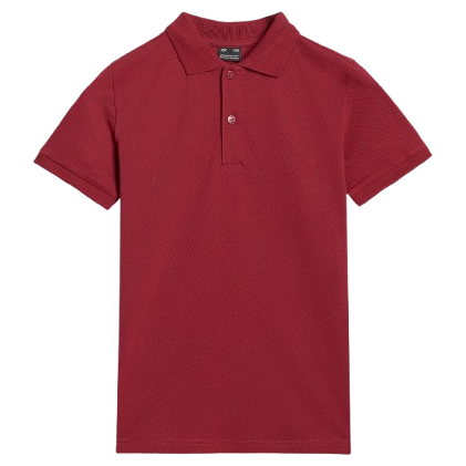 Kinder-T-Shirt 4F Polo Shirt M614 rot DARK RED