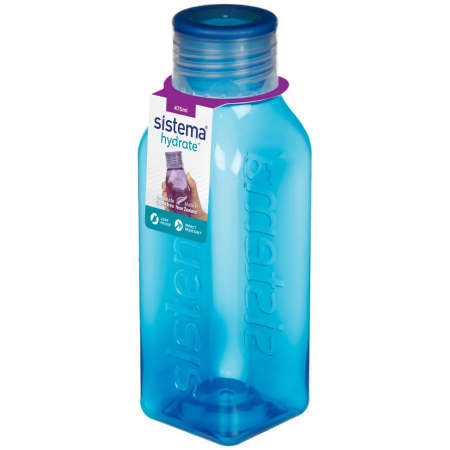 Flasche Sistema Square 475ml dunkelblau