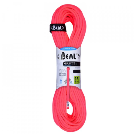 Kletterseil Beal Gully 7,3 mm (50 m) Golden Dry orange ORANGE