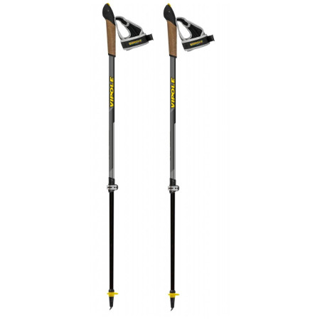 Nordic Walking Stöcke Vipole Instructor Vario Ql Dark DTX braun/grau