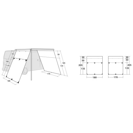 Seitenplane Outwell Fallcrest Side Panel Set