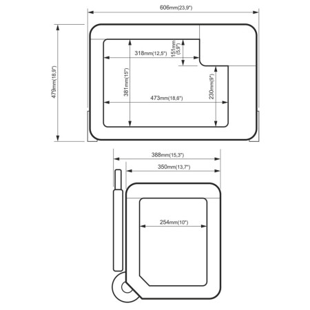 Kompressor-Kühlschrank Yolco BCX40