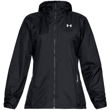 Damen-Windjacke Under Armour UA Forefront Rain Jacket schwarz Black / / Ghost Gray