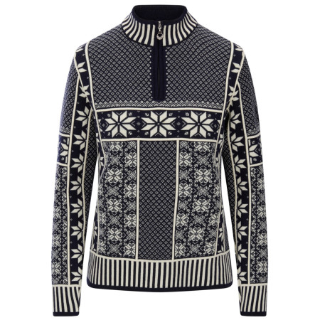 Damenpullover Dale of Norway Vardåsen Fem Sweater dunkelblau/weiß Marine Offwhite