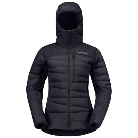 Damen Daunenjacke Norrona falketind down750 Zip Hood schwarz Caviar Black