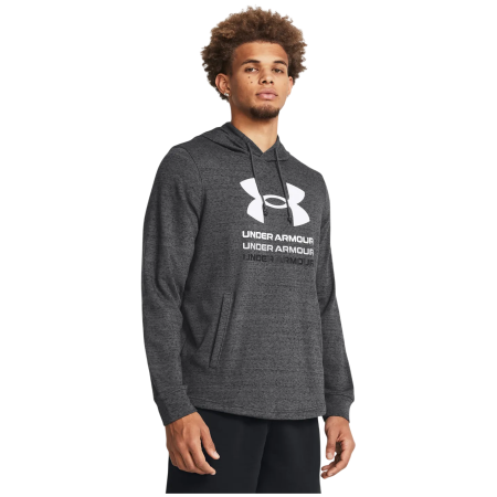 Herren-Sweatshirt Under Armour UA Rival Terry Graphic Hood grau Gray