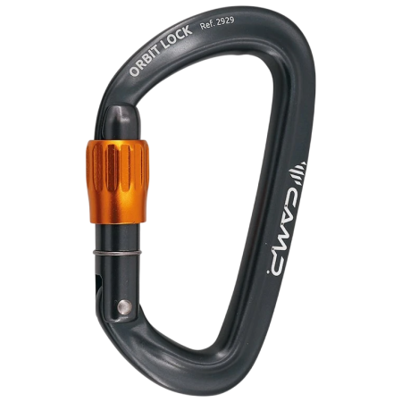 Karabiner Camp Orbit Lock schwarz gun metal