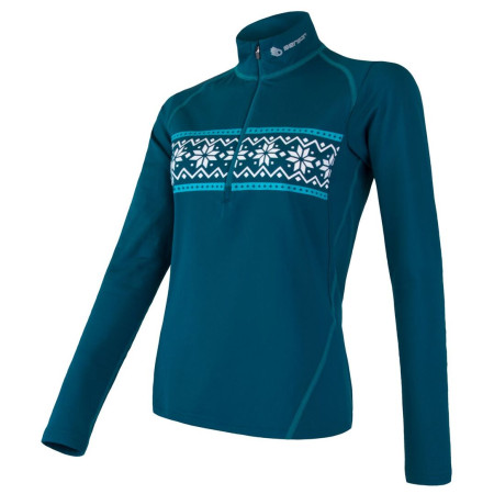 Damen-Funktionsshirt Sensor Thermo zip blau Sapphire
