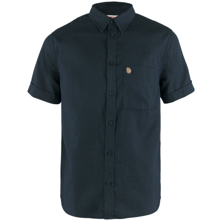 Herrenhemd Fjällräven Övik Travel Shirt SS M dunkelblau Dark Navy