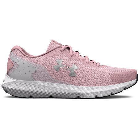 Damen Laufschuhe Under Armour W Charged Rogue 3 MTLC rosa Prime Pink / Halo Gray / Metallic Silver
