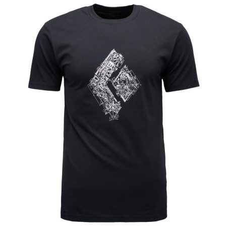 Herren-T-Shirt Black Diamond M Engineered Diamond Ss Tee schwarz Black (0002)