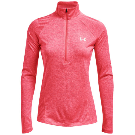 Damen-Funktionsshirt Under Armour Tech 1/2 Zip - Twist 2022 rosa Cerise / Pink Lemonade / Metallic Silver