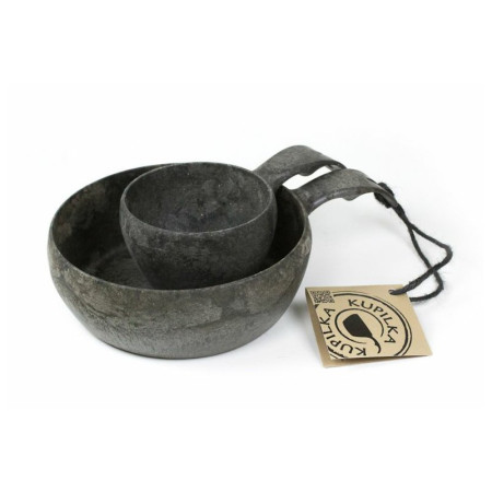 Schüssel und Teller Kupilka Kuksa 55 + 21 Set schwarz Kelo (BLACK)