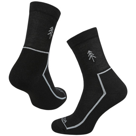 Socken MOOA Merino Forest schwarz Black