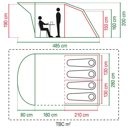 Zelt Coleman Oak Canyon 4 Blackout