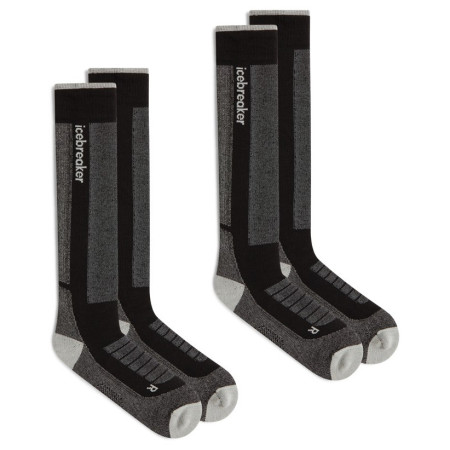 Herrensocken Icebreaker Men Mer Ski+ Medium OTC 2 Pack schwarz/grau Blk/Ether/Graph