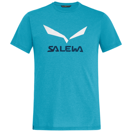 Herren-T-Shirt Salewa Solidlogo Dri-Rel M S/S Tee hellblau BlueDanubeMelange