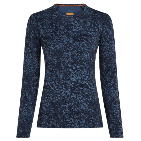 Damen-Funktionsshirt Icebreaker Women M 200 Oasis LS Crewe Moss BloomAOP blau/schwarz Midnvy/Dawn/Aop