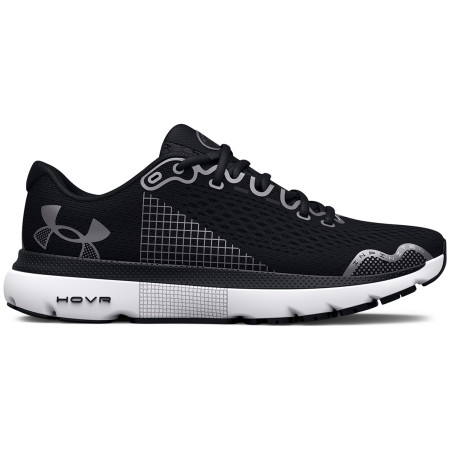 Herren Laufschuhe Under Armour HOVR Infinite 4 schwarz/weiß Black / White / Metallic Gun Metal
