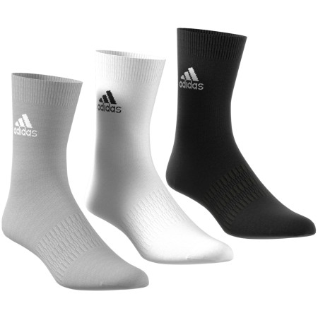 Socken Adidas Light Crew 3Pp grau Mgreyh/White/Black