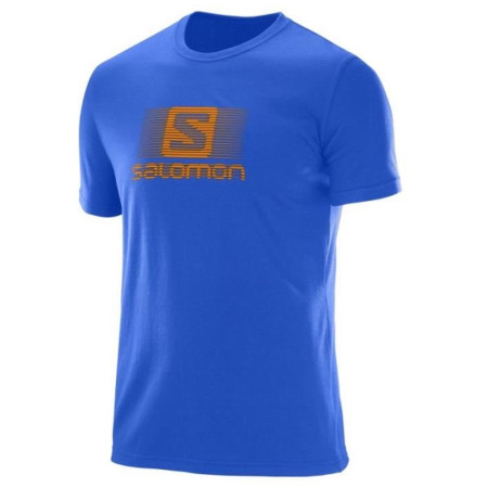 Herren-T-Shirt Salomon Blend Logo Ss Tee M blau SurfTheWeb