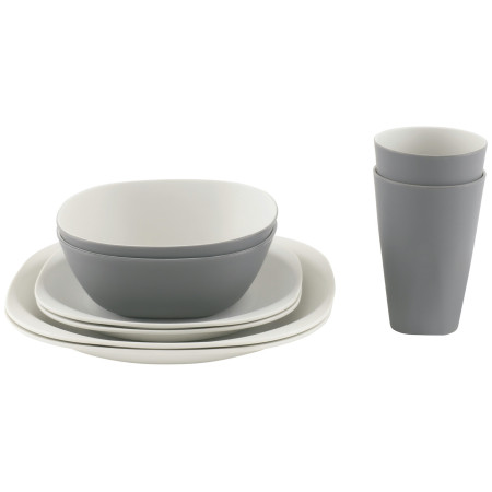 Geschirrset Outwell Gala 2 Person Dinner Set 2023 grau Grey & Sand