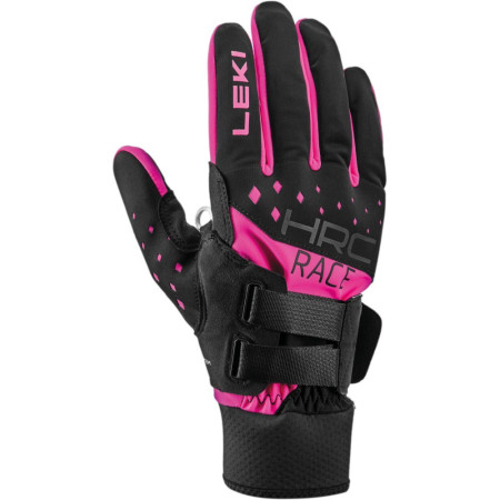 Skilanglauf-Handschuhe Leki HRC Race Shark schwarz/rosa black-neonpink