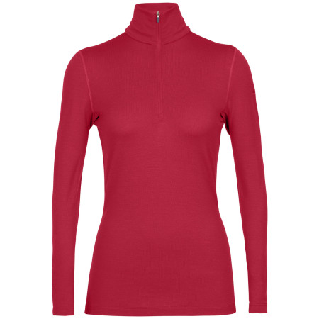 Damen-Funktionsshirt Icebreaker 260 Tech LS Half Zip weinfarbe cherry