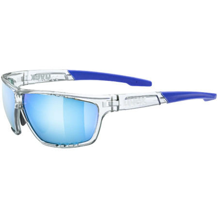 Sonnenbrille Uvex Sportstyle 706 weiß/blau Clear (9416)