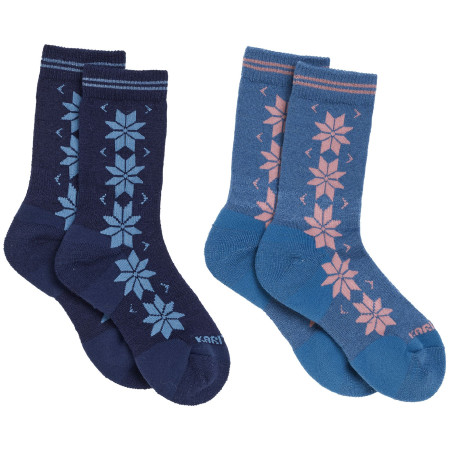 Damensocken Kari Traa Vinst Wool Sock 2PK 2022 blau/grau Sai