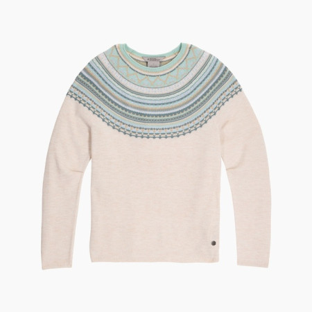 Damenpullover Royal Robins Westlands Fairisle Crew beige Chalk Htr Manzanita Pt