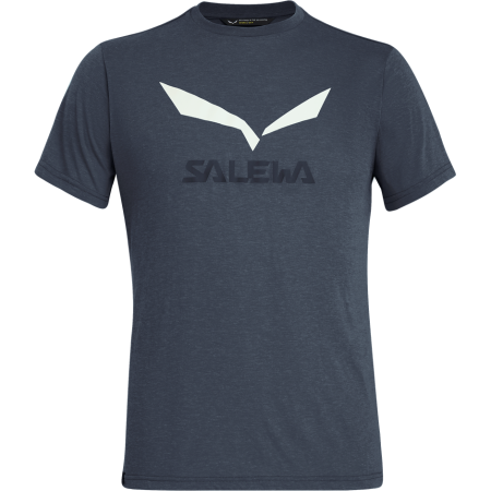 Herren-T-Shirt Salewa Solidlogo Dri-Rel M S/S Tee dunkelblau OmbreBlueMelange