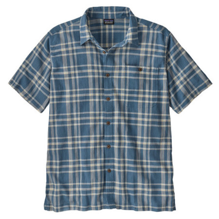Herrenhemd Patagonia M's A/C Shirt blau/weiß Bloom: Still Blue