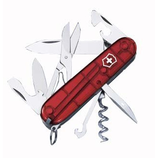 Taschenmesser Victorinox Climber rot transparent TransRed